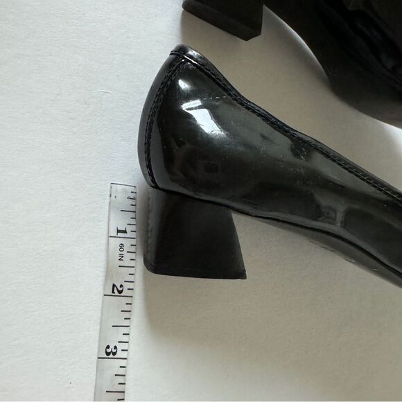 Giorgio Armani Black Block Heel Patent Leather Mules Size 8/38.5 NWOB - Picture 4 of 8